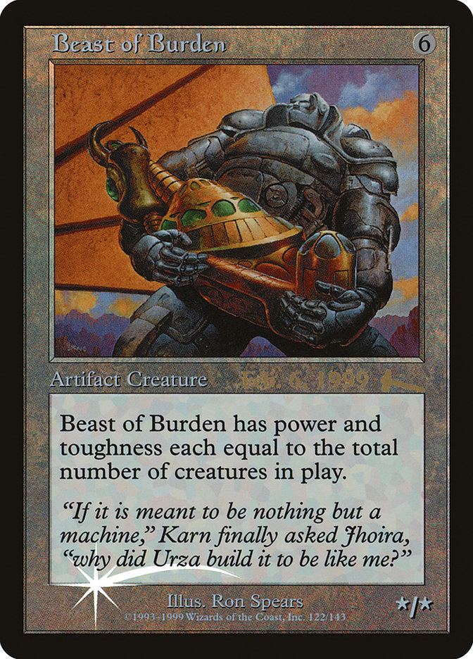 Beast of Burden [Urza's Legacy Promos] | Yard's Games Ltd
