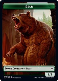 Bear // Food (15) Double-Sided Token [Throne of Eldraine Tokens] | Yard's Games Ltd
