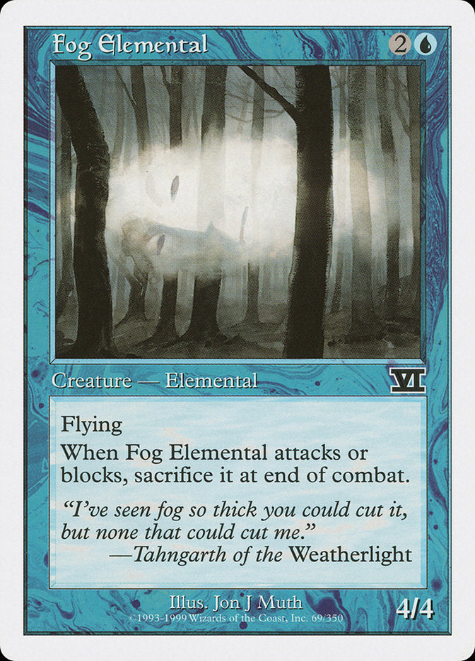 Fog Elemental [Classic Sixth Edition] | Yard's Games Ltd