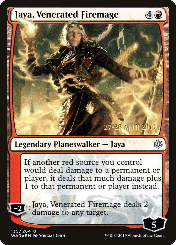 Jaya, Venerated Firemage [War of the Spark Prerelease Promos] | Yard's Games Ltd