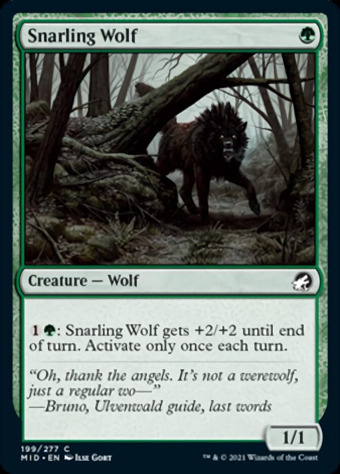 Snarling Wolf [Innistrad: Midnight Hunt] | Yard's Games Ltd