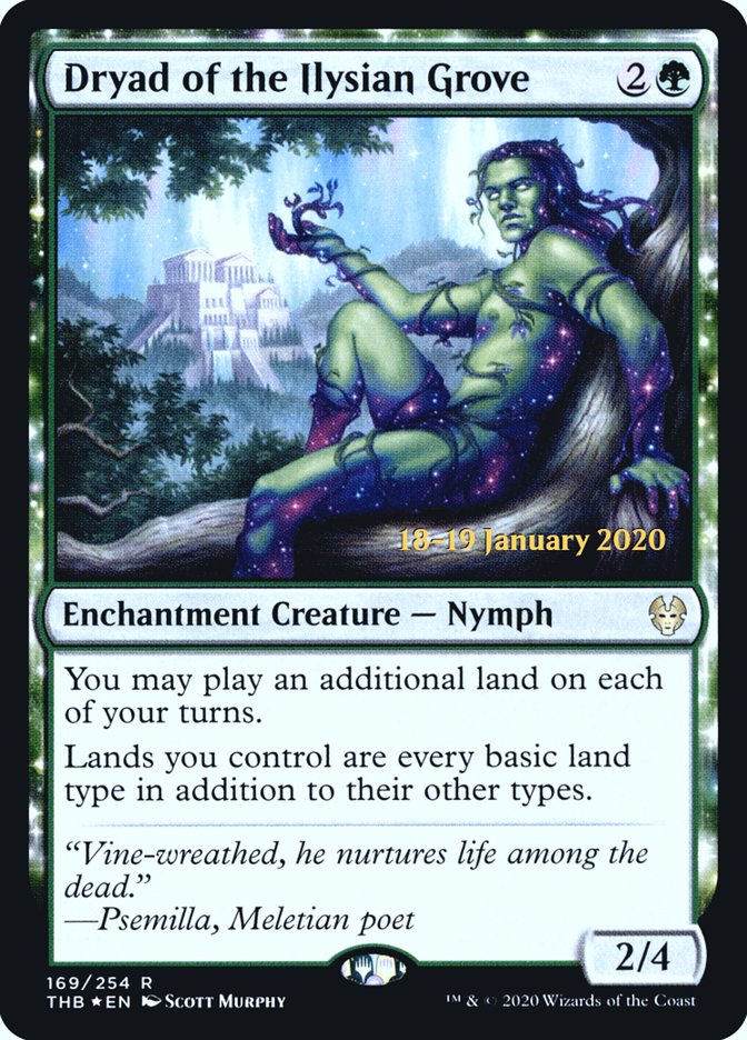 Dryad of the Ilysian Grove [Theros Beyond Death Prerelease Promos] | Yard's Games Ltd