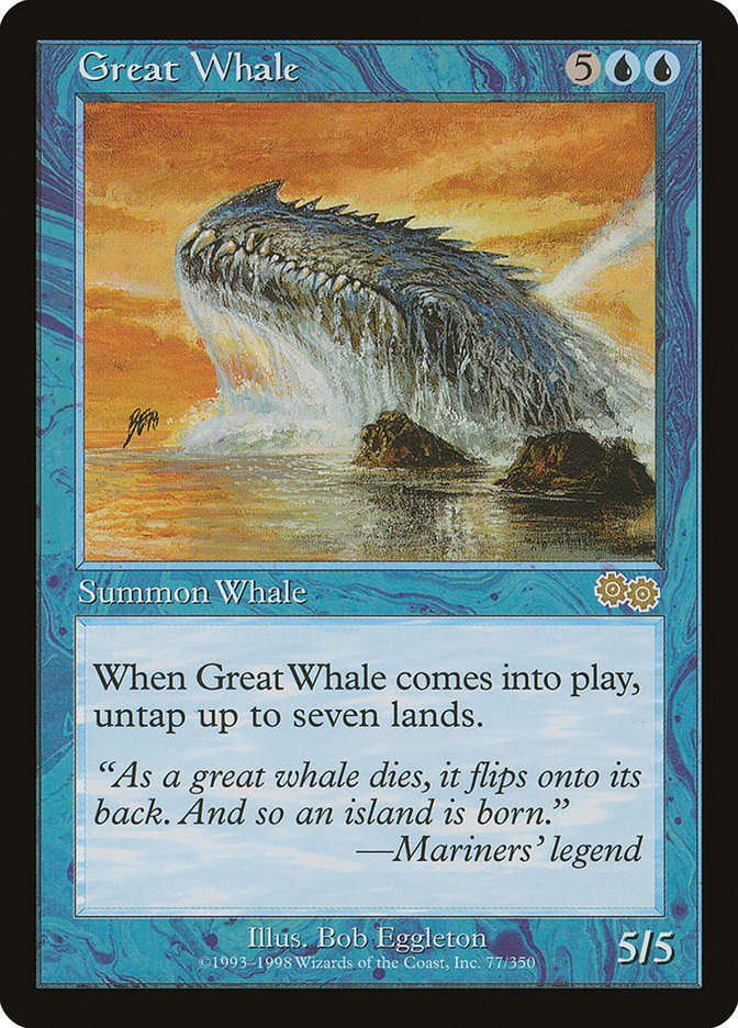Great Whale [Urza's Saga] | Yard's Games Ltd