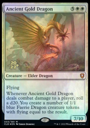 Ancient Gold Dragon [Commander Legends: Battle for Baldur's Gate Prerelease Promos] | Yard's Games Ltd