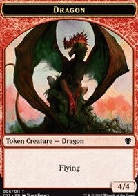 Dragon (006) // Gold Double-Sided Token [Commander 2017 Tokens] | Yard's Games Ltd