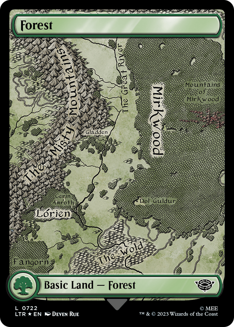 Forest (0722) (Surge Foil) [The Lord of the Rings: Tales of Middle-Earth] | Yard's Games Ltd