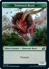 Dinosaur Beast // Human Soldier (004) Double-Sided Token [Ikoria: Lair of Behemoths Tokens] | Yard's Games Ltd
