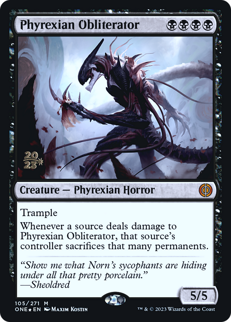 Phyrexian Obliterator [Phyrexia: All Will Be One Prerelease Promos] | Yard's Games Ltd