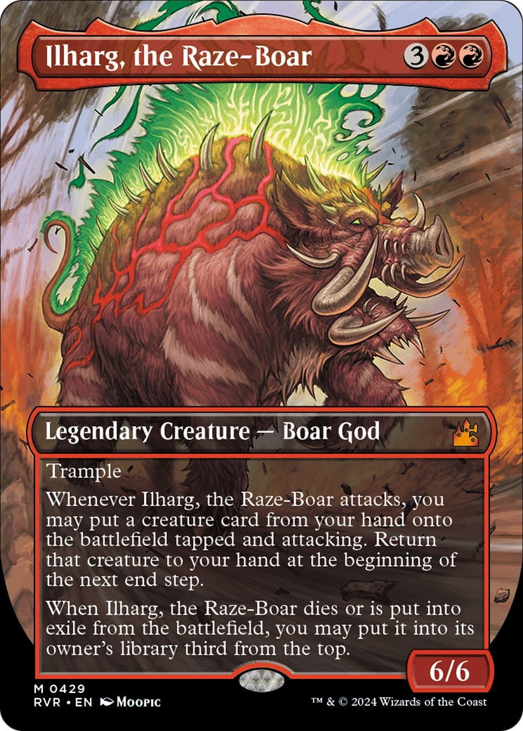 Ilharg, the Raze-Boar (Anime Borderless) [Ravnica Remastered] | Yard's Games Ltd