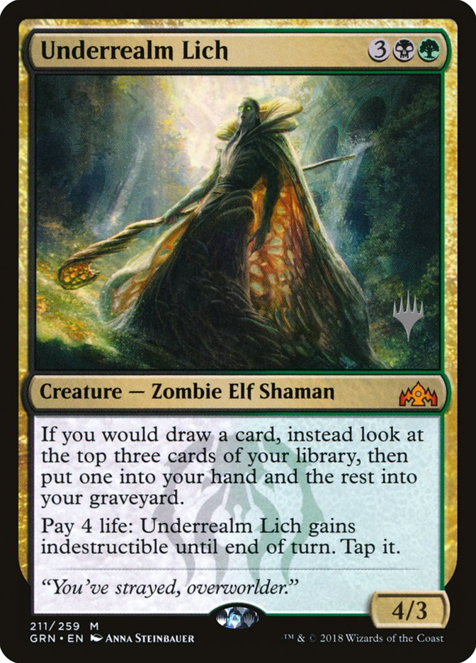 Underrealm Lich (Promo Pack) [Guilds of Ravnica Promos] | Yard's Games Ltd