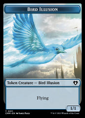 Treasure // Bird Illusion Double-Sided Token [Commander Masters Tokens] | Yard's Games Ltd