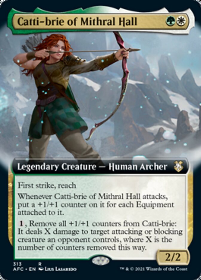 Catti-brie of Mithral Hall (Extended Art) [Dungeons & Dragons: Adventures in the Forgotten Realms Commander] | Yard's Games Ltd