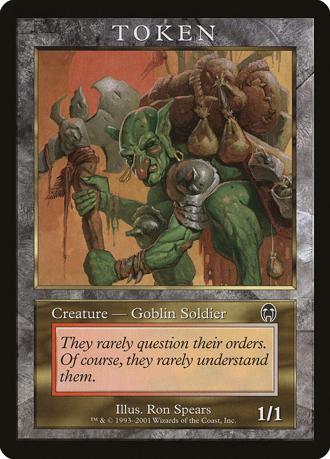 Goblin Soldier Token [Magic Player Rewards 2001] | Yard's Games Ltd