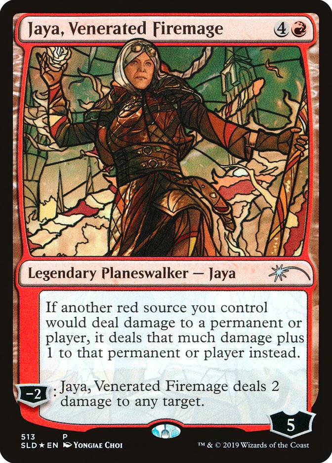 Jaya, Venerated Firemage (Stained Glass) [Secret Lair Drop Promos] | Yard's Games Ltd
