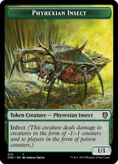 Phyrexian Wurm // Phyrexian Insect Double-Sided Token [Phyrexia: All Will Be One Commander Tokens] | Yard's Games Ltd