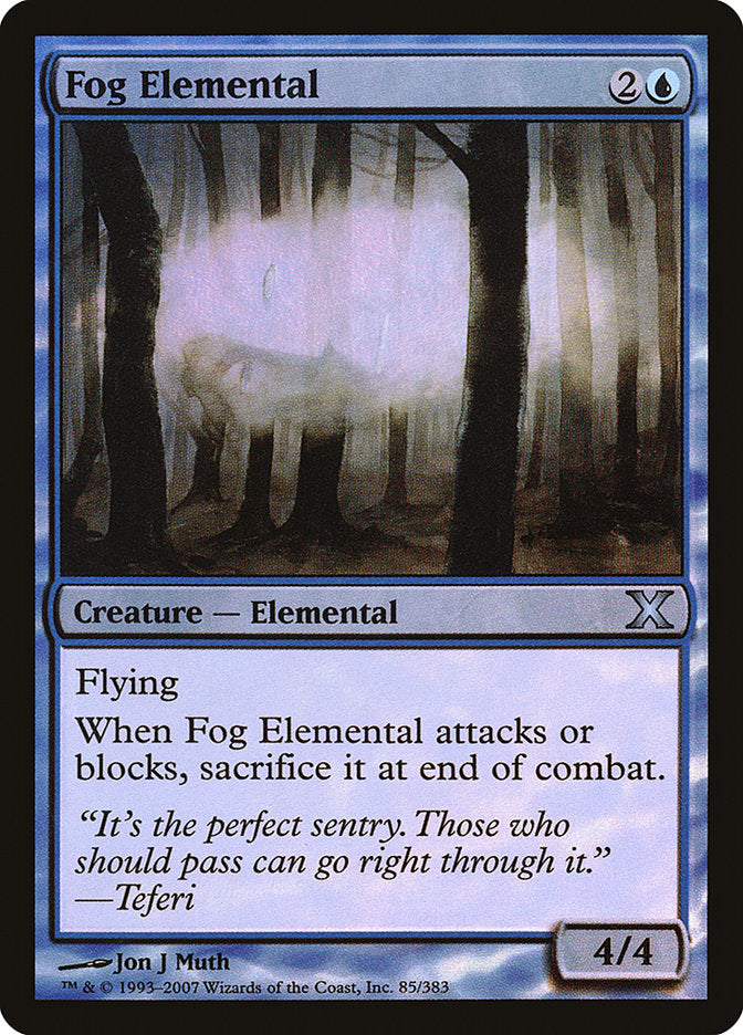 Fog Elemental (Premium Foil) [Tenth Edition] | Yard's Games Ltd