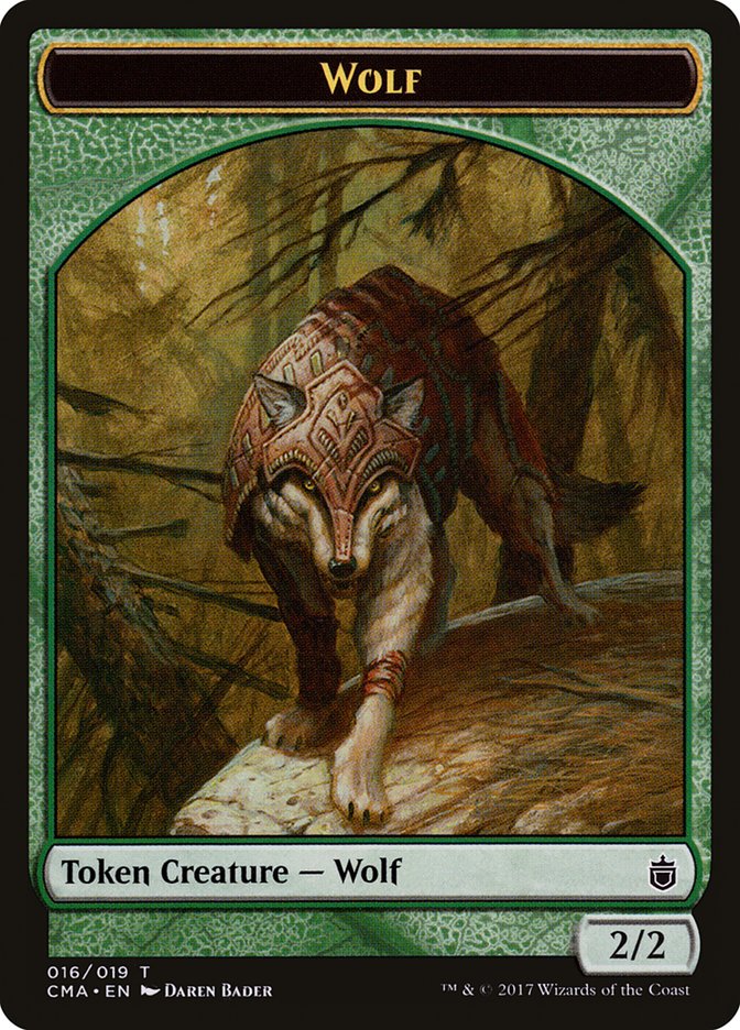 Wolf Token (016/019) [Commander Anthology Tokens] | Yard's Games Ltd
