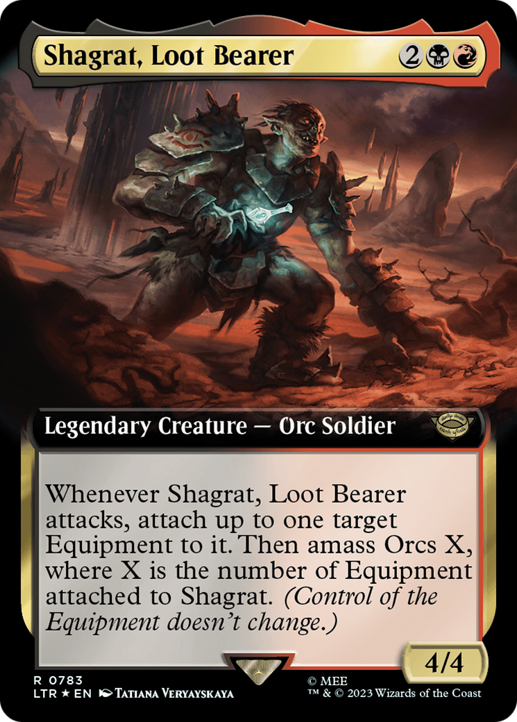 Shagrat, Loot Bearer (Extended Art) (Surge Foil) [The Lord of the Rings: Tales of Middle-Earth] | Yard's Games Ltd