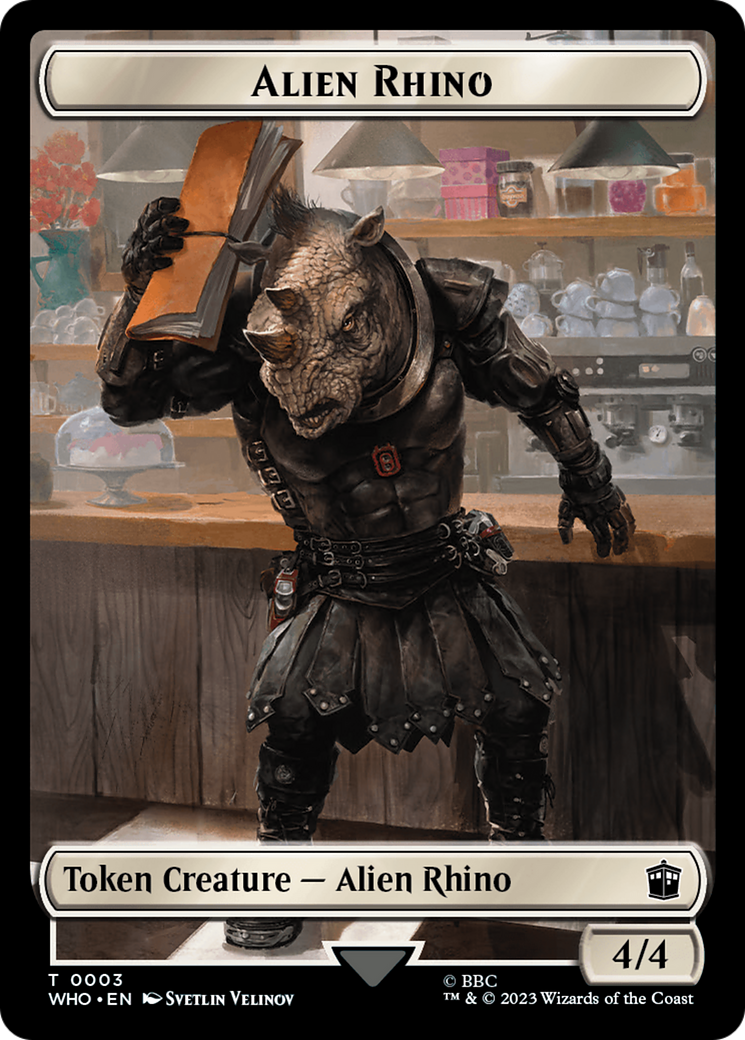 Alien Rhino // Treasure (0030) Double-Sided Token [Doctor Who Tokens] | Yard's Games Ltd