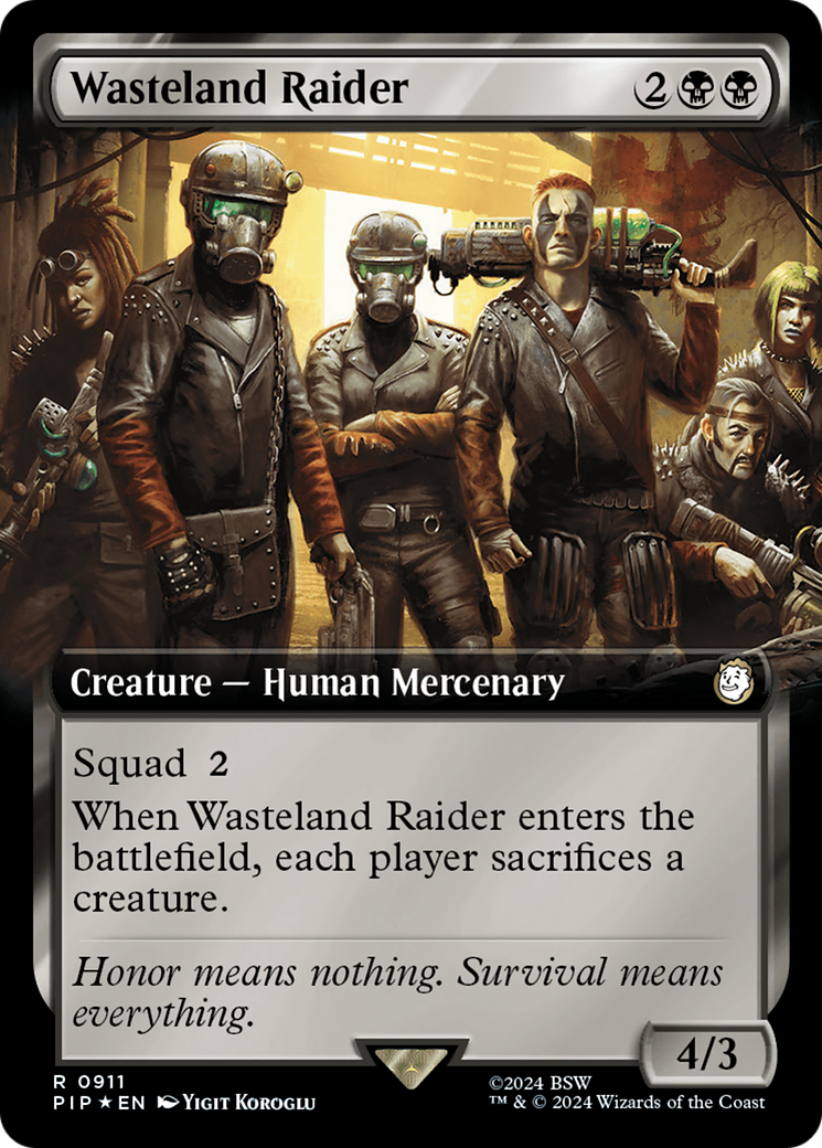 Wasteland Raider (Extended Art) (Surge Foil) [Fallout] | Yard's Games Ltd