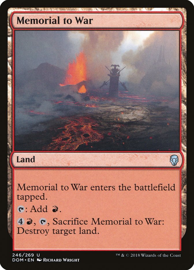 Memorial to War [Dominaria] | Yard's Games Ltd