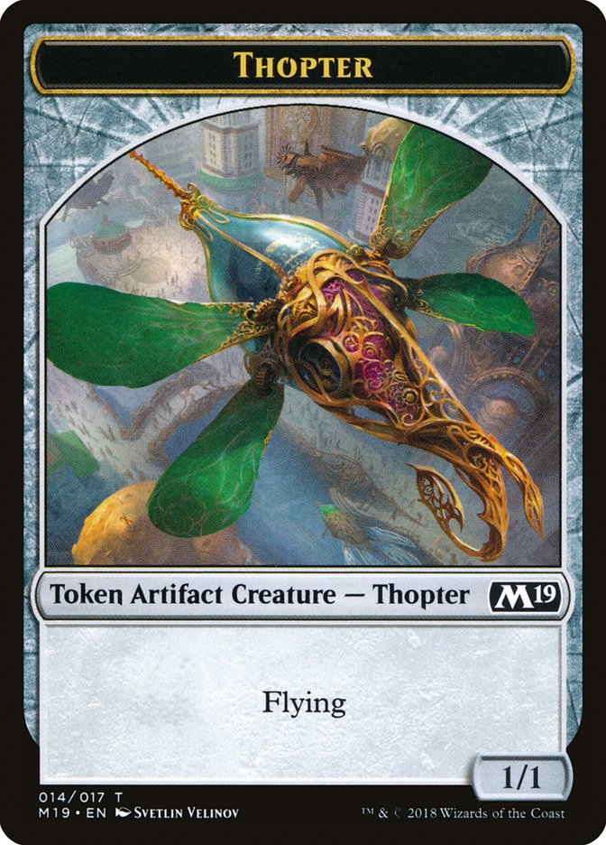 Knight // Thopter Double-Sided Token (Game Night) [Core Set 2019 Tokens] | Yard's Games Ltd