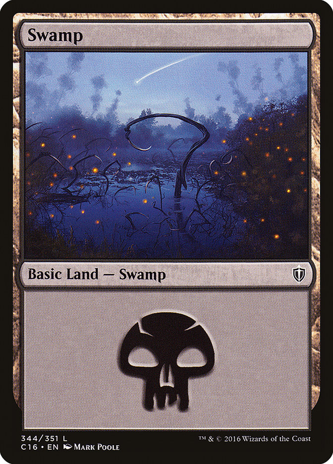 Swamp (344) [Commander 2016] | Yard's Games Ltd