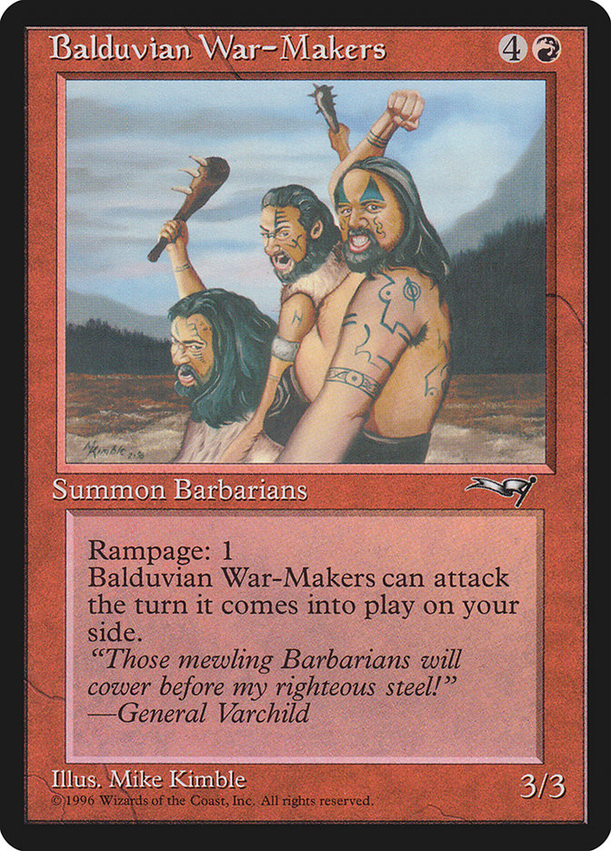 Balduvian War-Makers (Treeline Background) [Alliances] | Yard's Games Ltd