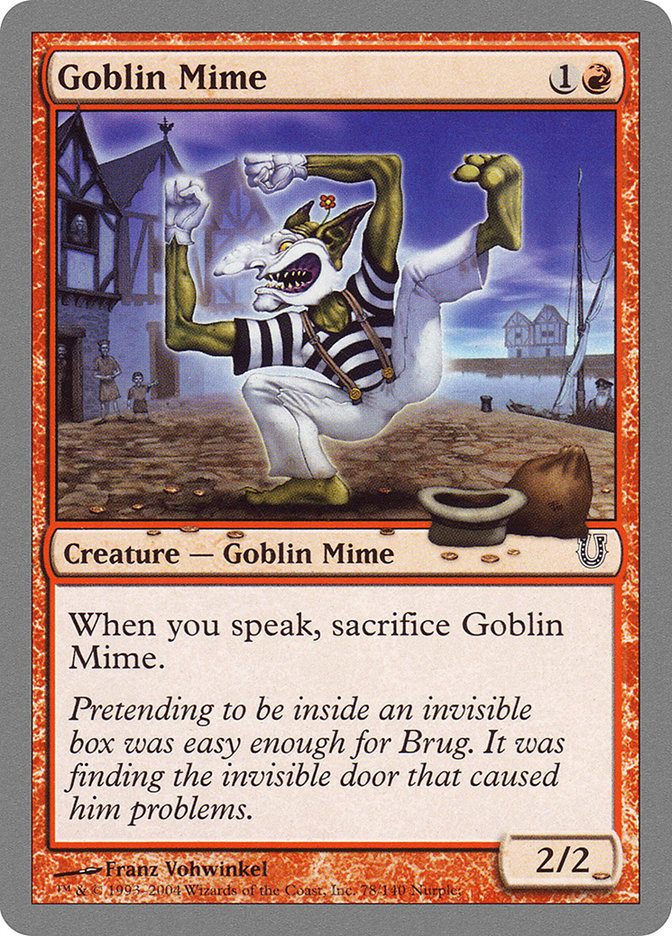 Goblin Mime [Unhinged] | Yard's Games Ltd