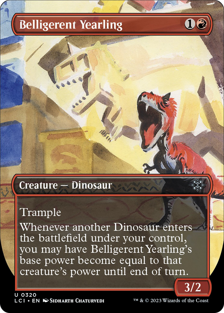 Belligerent Yearling (Borderless) [The Lost Caverns of Ixalan] | Yard's Games Ltd