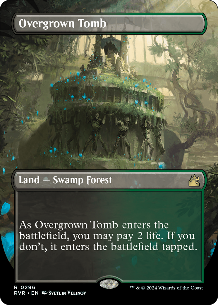 Overgrown Tomb (Borderless) [Ravnica Remastered] | Yard's Games Ltd