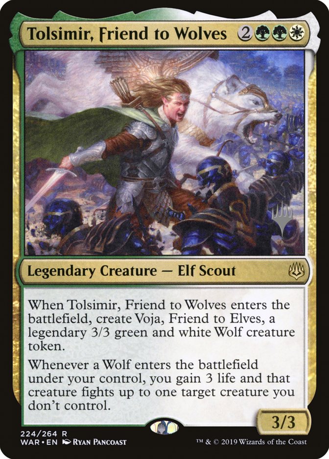 Tolsimir, Friend to Wolves (Promo Pack) [War of the Spark Promos] | Yard's Games Ltd