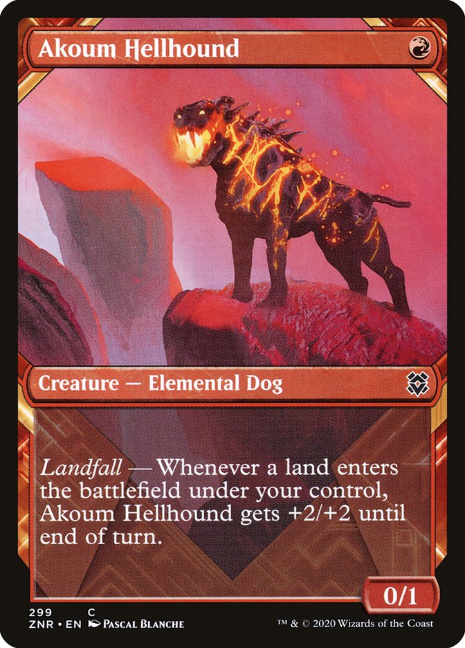 Akoum Hellhound (Showcase) [Zendikar Rising] | Yard's Games Ltd