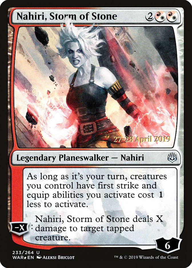 Nahiri, Storm of Stone [War of the Spark Prerelease Promos] | Yard's Games Ltd
