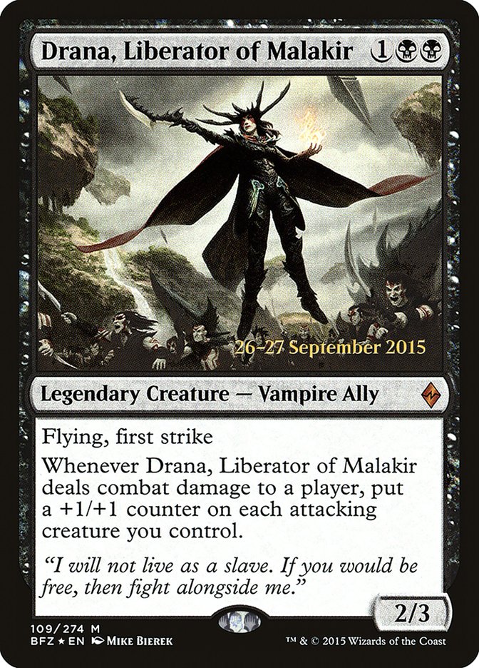 Drana, Liberator of Malakir [Battle for Zendikar Prerelease Promos] | Yard's Games Ltd