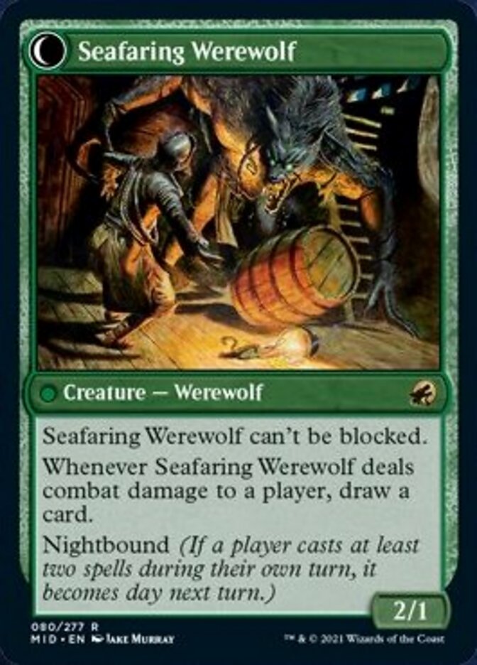 Suspicious Stowaway // Seafaring Werewolf [Innistrad: Midnight Hunt] | Yard's Games Ltd