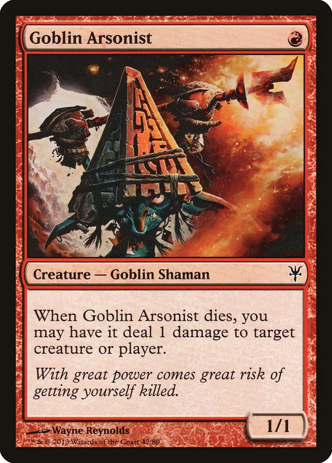Goblin Arsonist [Duel Decks: Sorin vs. Tibalt] | Yard's Games Ltd