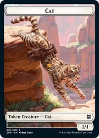Cat // Goblin Construct Double-Sided Token [Zendikar Rising Tokens] | Yard's Games Ltd
