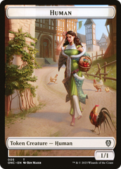 Human // Spirit Double-Sided Token [Phyrexia: All Will Be One Commander Tokens] | Yard's Games Ltd