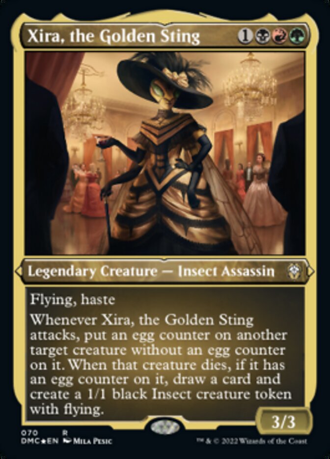 Xira, the Golden Sting (Foil Etched) [Dominaria United Commander] | Yard's Games Ltd