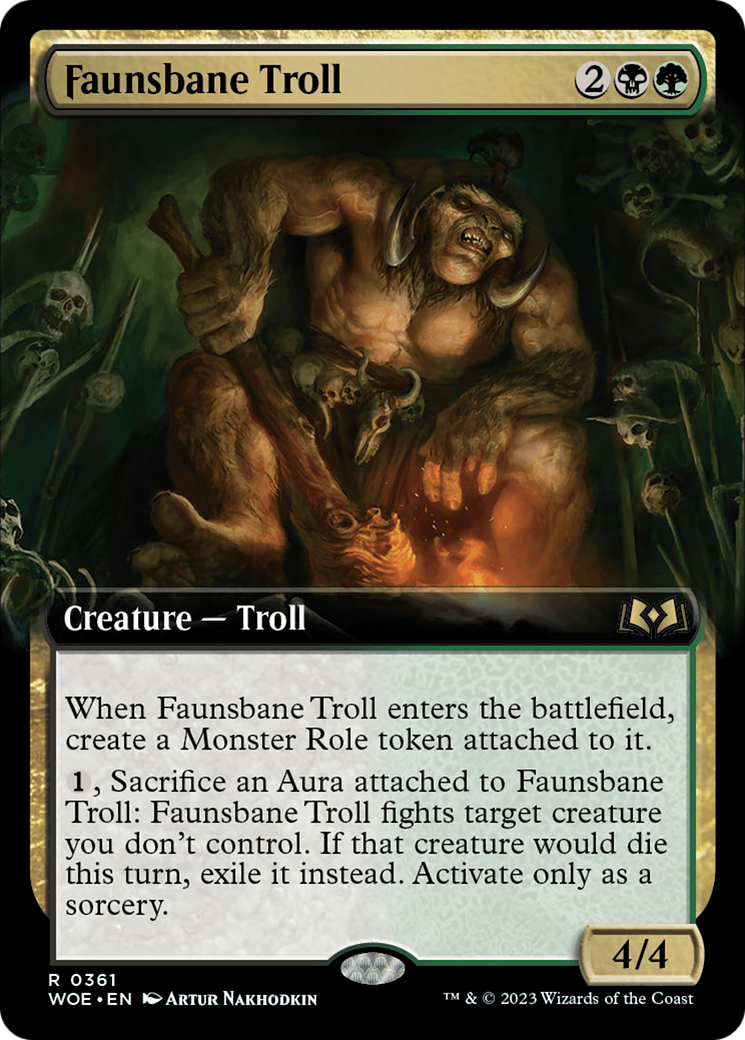 Faunsbane Troll (Extended Art) [Wilds of Eldraine] | Yard's Games Ltd