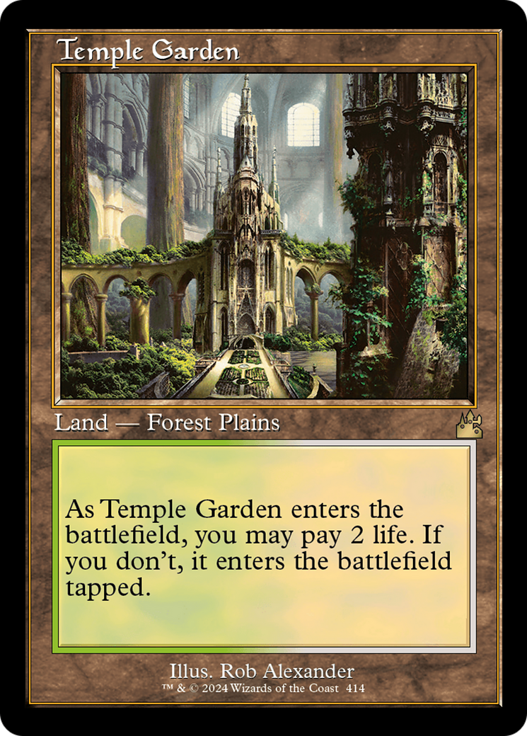 Temple Garden (Retro) [Ravnica Remastered] | Yard's Games Ltd