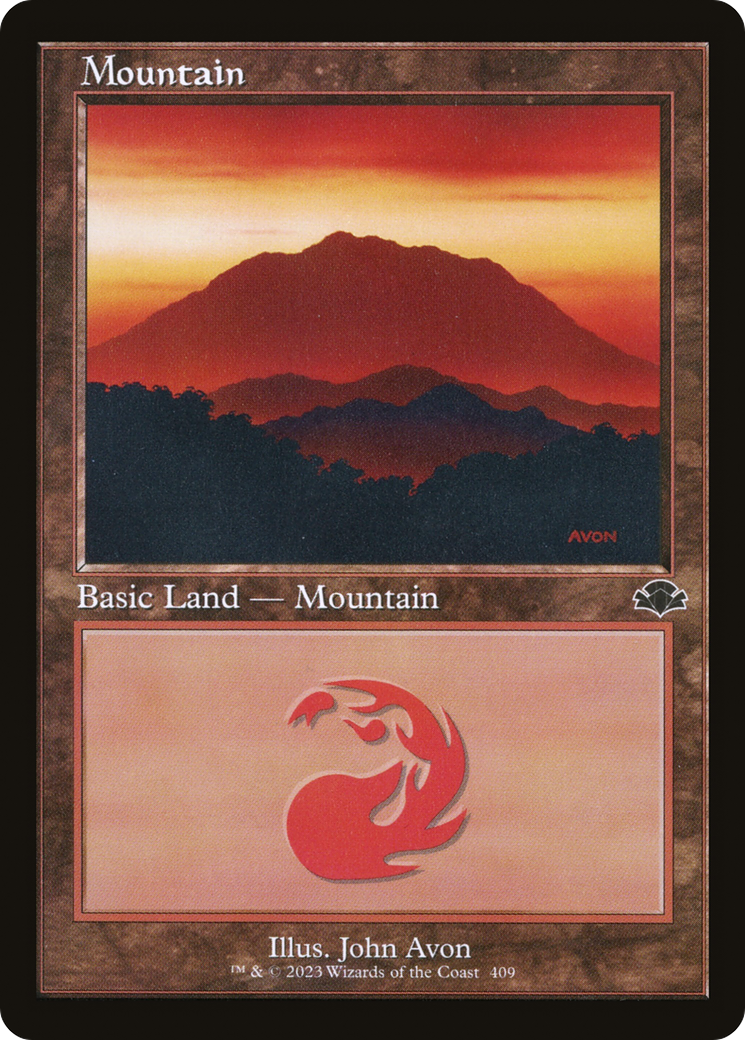 Mountain (409) (Retro) [Dominaria Remastered] | Yard's Games Ltd