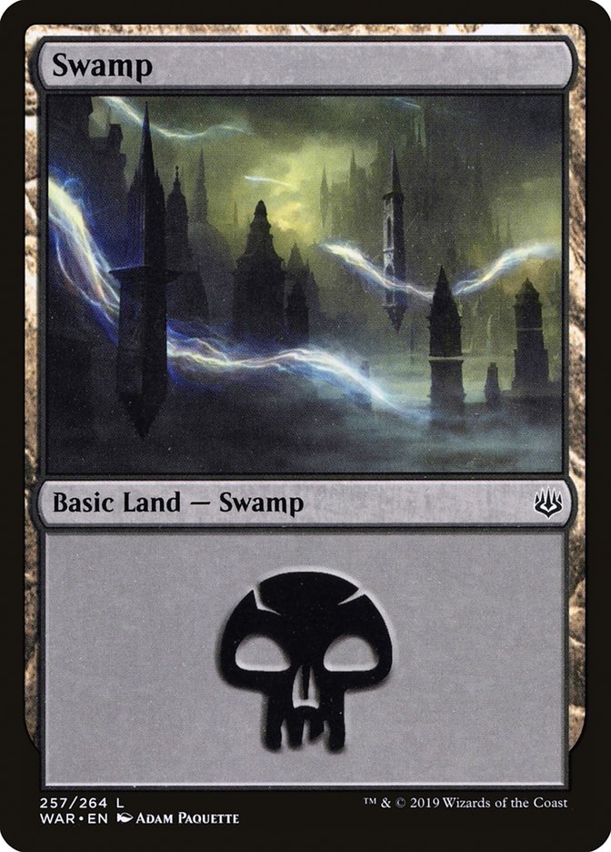 Swamp (257) [War of the Spark] | Yard's Games Ltd
