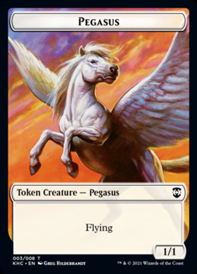 Pegasus Token [Kaldheim Commander Tokens] | Yard's Games Ltd