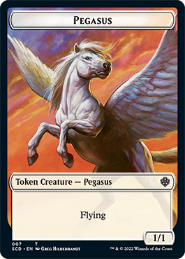 Pegasus // Faerie Double-Sided Token [Starter Commander Decks] | Yard's Games Ltd