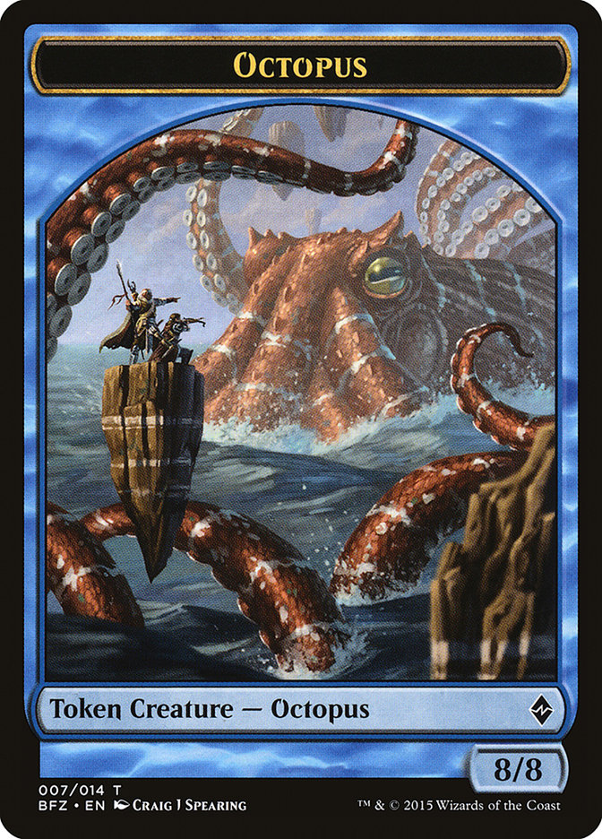 Octopus Token [Battle for Zendikar Tokens] | Yard's Games Ltd