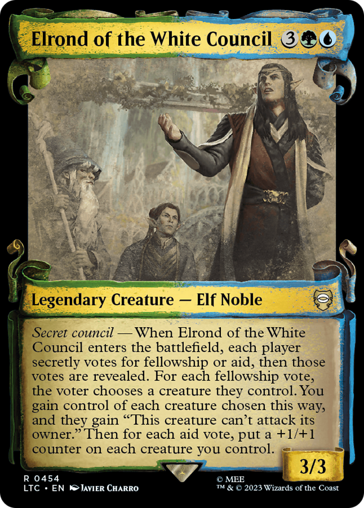 Elrond of the White Council [The Lord of the Rings: Tales of Middle-Earth Commander Showcase Scrolls] | Yard's Games Ltd