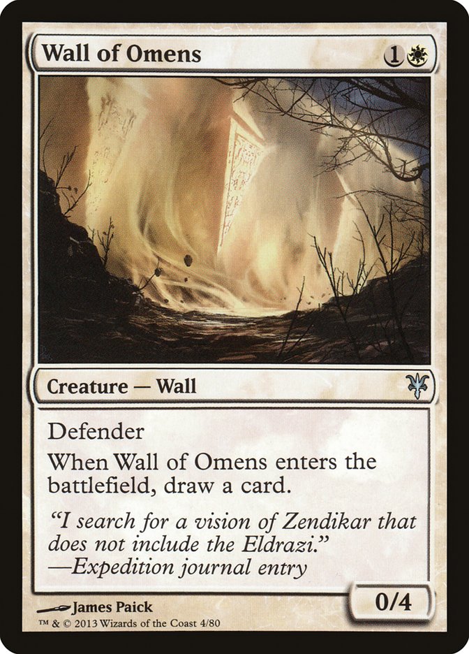 Wall of Omens [Duel Decks: Sorin vs. Tibalt] | Yard's Games Ltd
