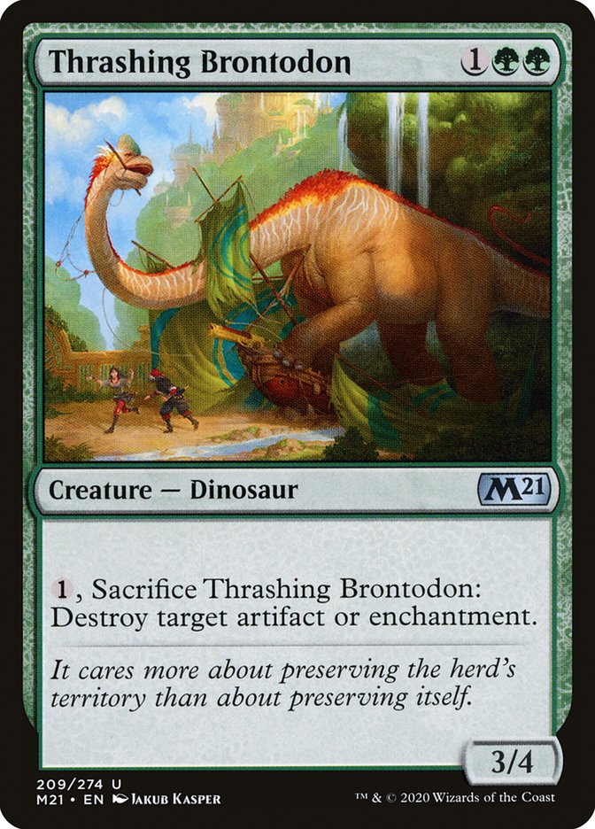 Thrashing Brontodon [Core Set 2021] | Yard's Games Ltd